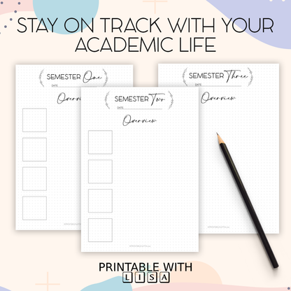 Bullet Journal Student Planner, Printable BUJO