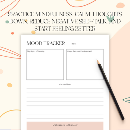 Anxiety Journal, Mental Health Journal, Anxiety Diary, Self Care Planner, DBT Journal