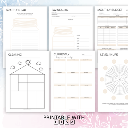 Bullet Journal Pintables, Bullet Journal Bundle, Printable Bujo Inserts, Weekly Spread