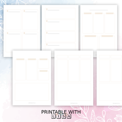 Bullet Journal Pintables, Bullet Journal Bundle, Printable Bujo Inserts, Weekly Spread