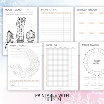 Bullet Journal Pintables, Bullet Journal Bundle, Printable Bujo Inserts, Weekly Spread