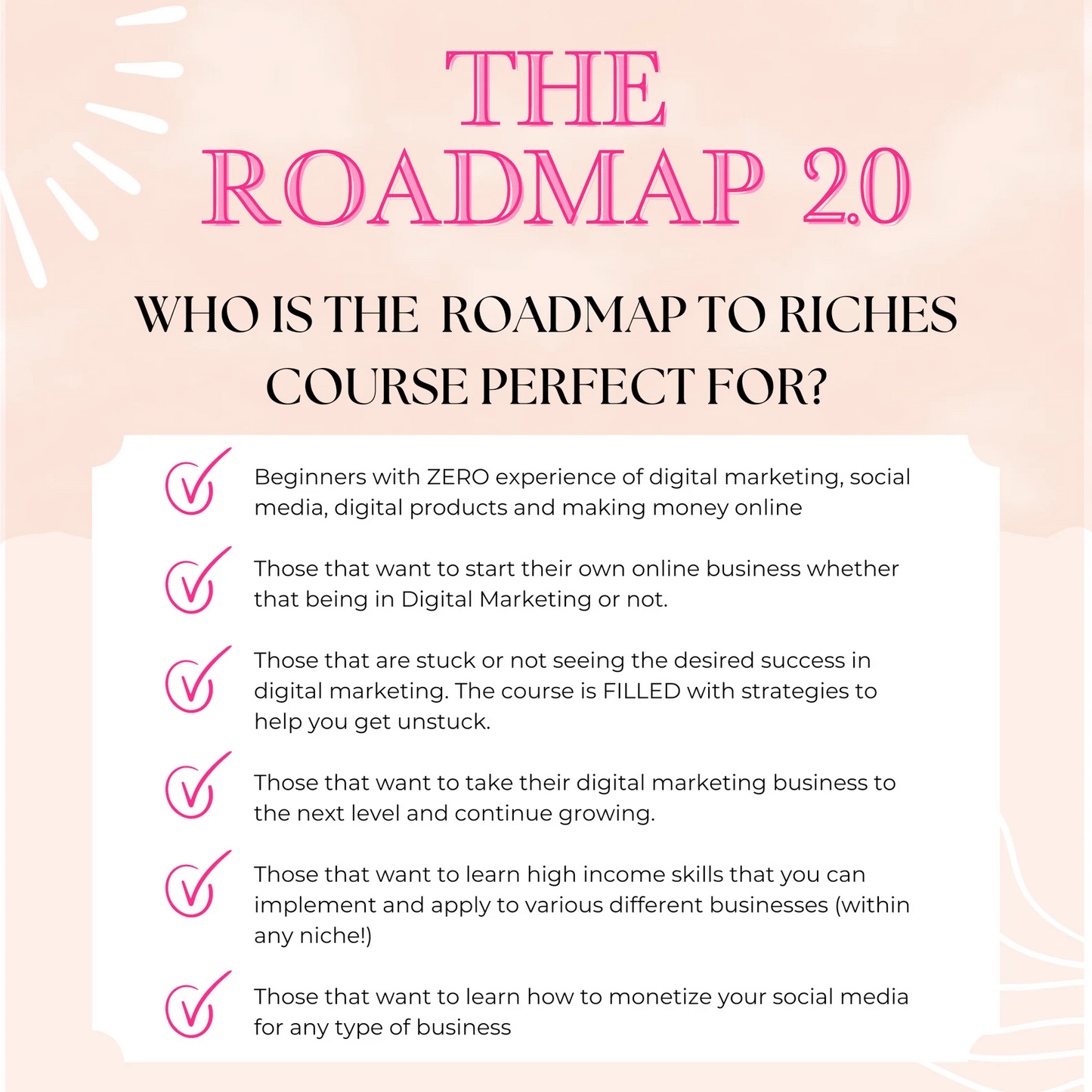 Roadmap To Riches 2.0 Course Master Resell Rights Digital Marketing Business Development Digital Marketing Blueprints Course PLR Course