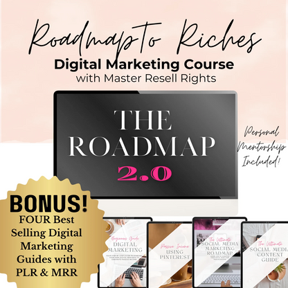 Roadmap To Riches 2.0 Course Master Resell Rights Digital Marketing Business Development Digital Marketing Blueprints Course PLR Course